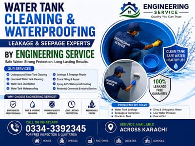 Water Tank Cleaning & Waterproofing Services in Karachi