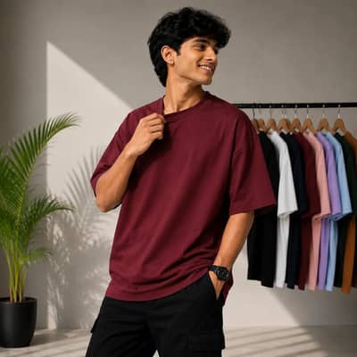 Wholesale Premium Cotton Drop Shoulder T-Shirts