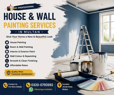 professional house and walls painting service in Multan