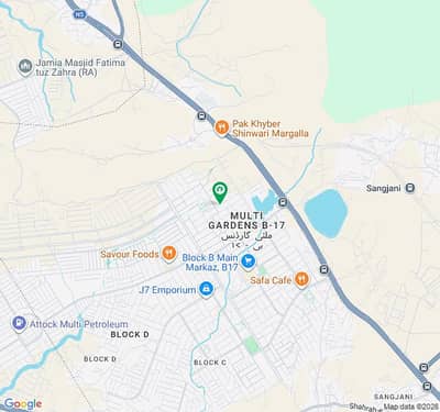 1 Kanal Double Unit House Available.  For Rent in Multi Gardens MPCHS B-17 Block A Islamabad