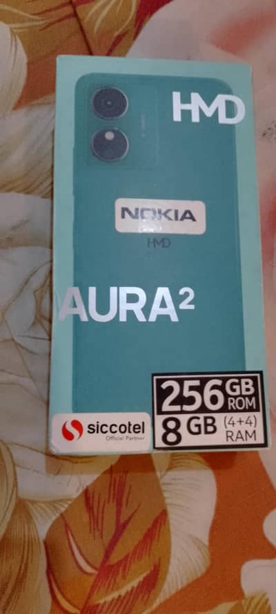 Nokia HMD aura 2 with Box 4/256 Gb with warranty available 10/10 .