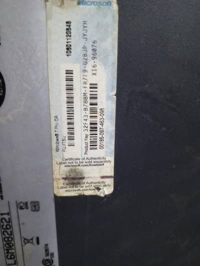 window 7 used condition company FUJITSU