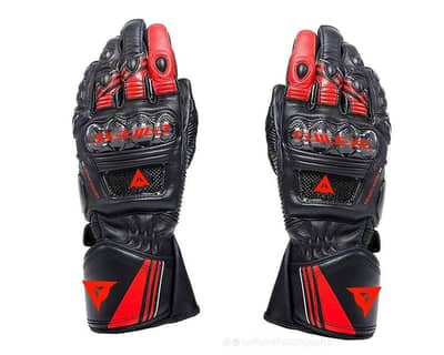 motorbike racing leather gloves