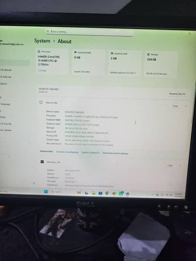 gaming pc only cpu core i5 6th generation 8Gb Ram +250gb ssd gtx 750ti