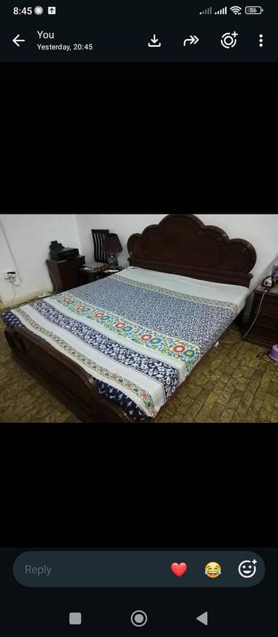 King Size Bed with 02 Side tables