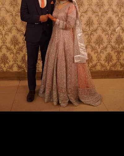 Bridal valima maxi t pink color
