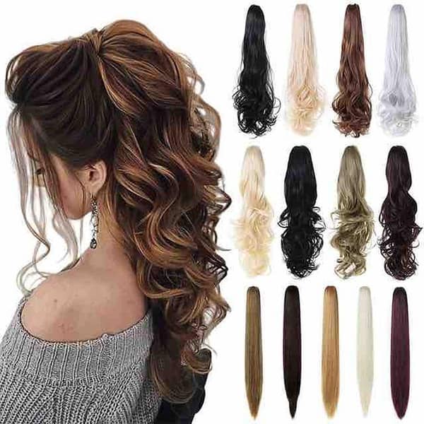 Kashi Style Ponytail Curly Hair Extensions for Women - Burgundy