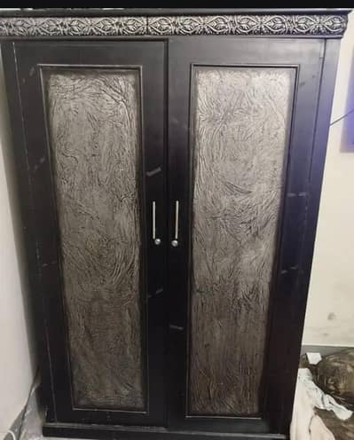 Two door wooden wardrobe/Almirah