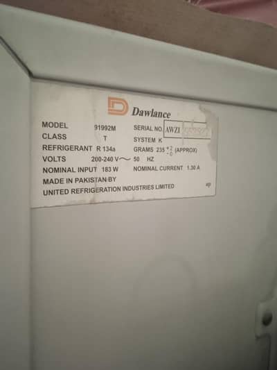 Dawlance refrigerator