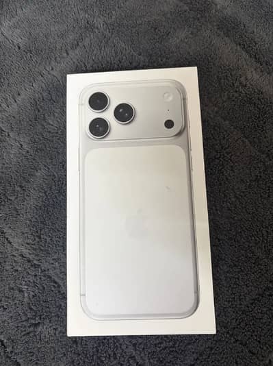 17 Pro Max. Box Pack. PTA Approved. Silver. Dual Sim. With Warranty.
