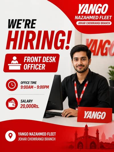 We Are Hireing Front Desk Officer.
