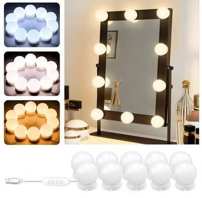  LED Vanity Mirror Lights – 10 Bulbs | 3 Light Modes 