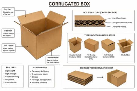 Carogation boxes and carogation roll