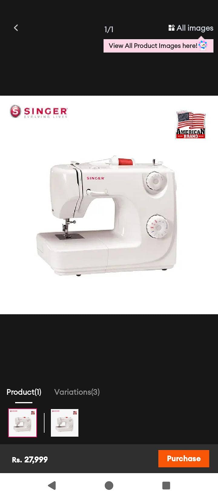 SIMGER 8280 ZIG ZAG SWING MACHINE 1