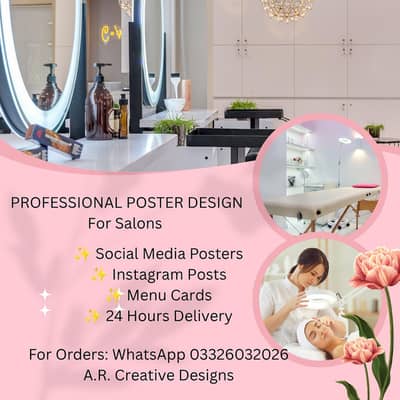 professional poster design for salon