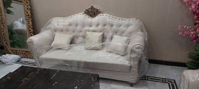 Sofa Set 7 seater solid wood structure new condition never used