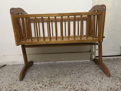 Premium Imported Wooden Baby Cradle / Cot – Excellent Condition