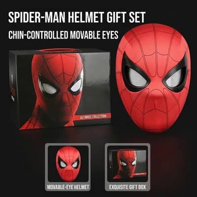 Spider-Man Mask with Movable Eyes – Chin Control | Kids Gift