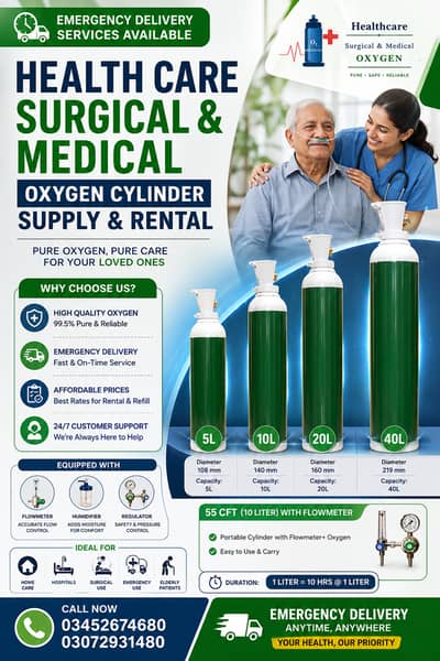 Your Trusted Oxygen Cylinder Supply & Rental Service