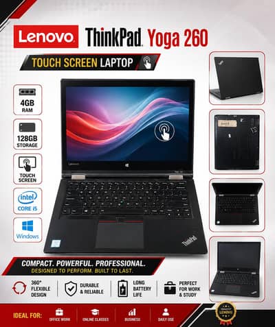 Lenovo Thinkpad Yoga260 core i5 6th Gen 4GB Ram 128GB SSD Touch Screen