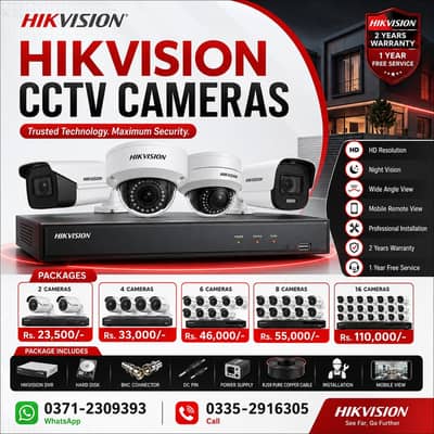 Hikvision CCTV Cameras | 2 Years Warranty | Installation Karachi