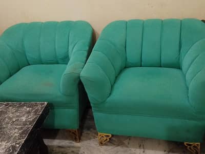 sofa set sea green colour