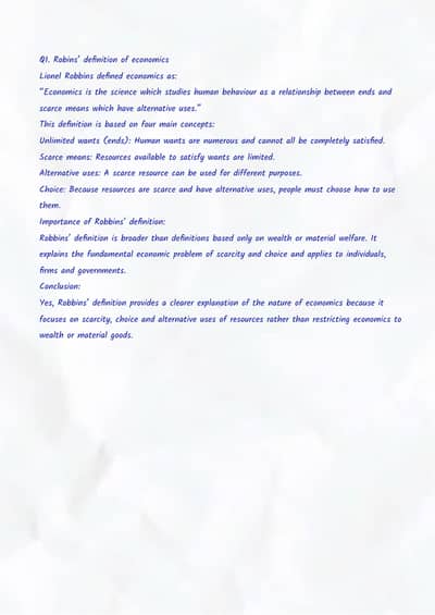 Bs economics assignment for spring 2026
