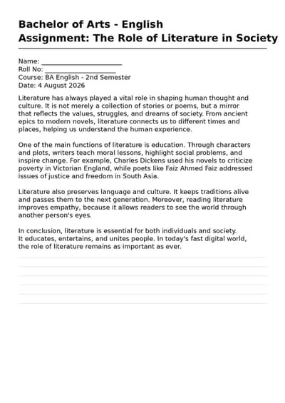 bachelor assignment