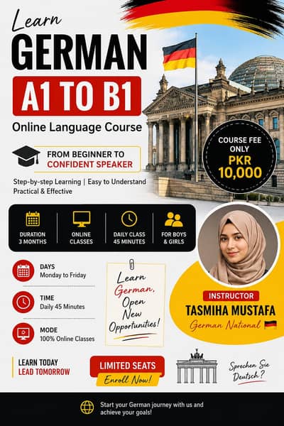 German Language Course A1 to B1 Online Classes