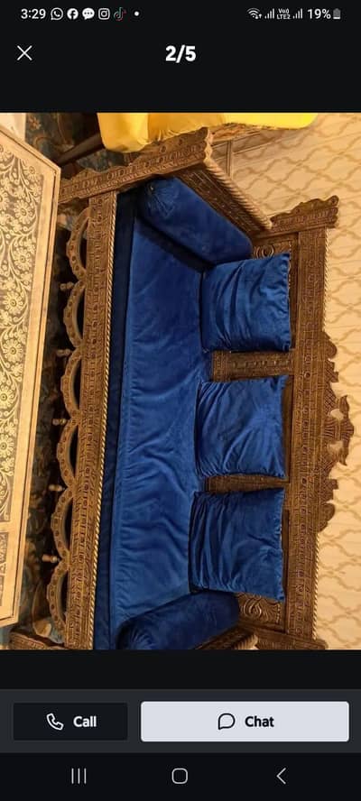 3 seater diwan 2 chairs 1 table