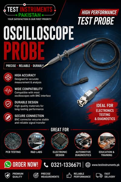 100MHz Oscilloscope Scope Clip Probes P6100 In Pakistan