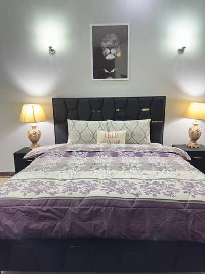 Complete black bedroom set | Bed +2 side tables+Dressing Tables/Mirror