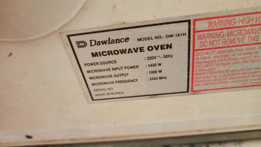 Dawlance oven