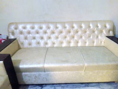 original wood and white shine Leather