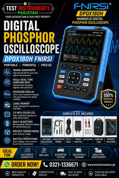 FNIRSI DPOX180H 2-in-1 Digital Phosphor Oscilloscope In Pakistan