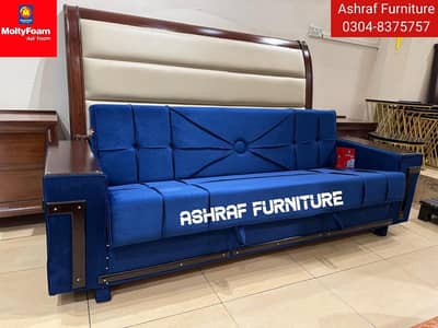 sofa cum bed/2 in 1 sofa/sofa bed/wooden sofa/3 seater Molty foam sofa