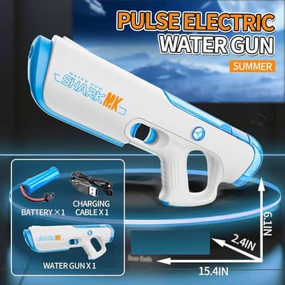 MK Shark Electric Water Gun – White and Blue