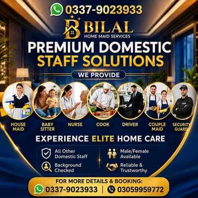 Maids / House Maids / cook / House chef / Baby Sitter maid available