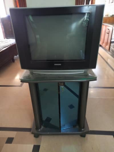 samsung 21inch tv and trolly for sale