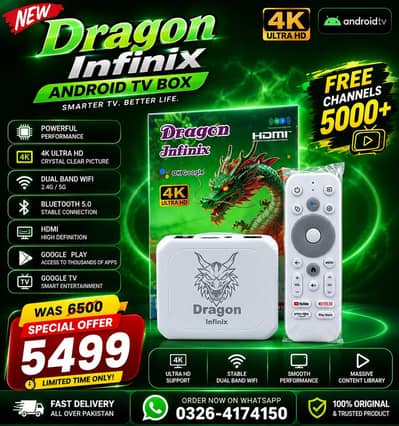 FREE CHANNELS 5000+ latest Android TV box with voice remote 8gb/128gb