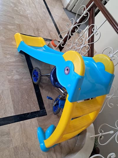 high chair and kids slide -indoor/outdoor-age 2 to 6