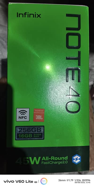 Infinix Note 40 in good condition