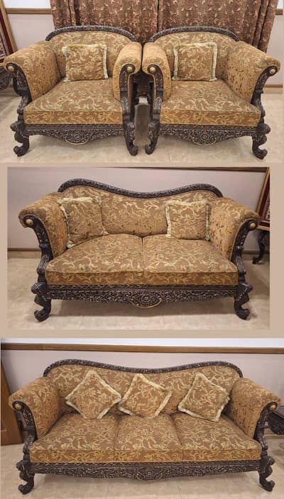 Luxury sofa set - wooden chairs - Room chairs - 6 seater sofa for sale