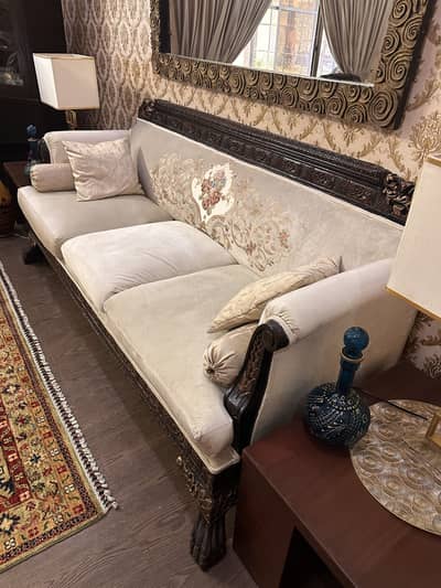 Chiniott design Pure Sheesham wood 5 seater w table