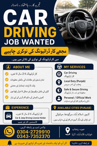 Car Driver Available – Punjab