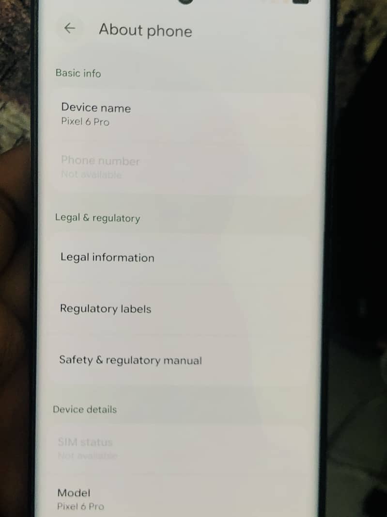 Google Pixel 6 Pro 6