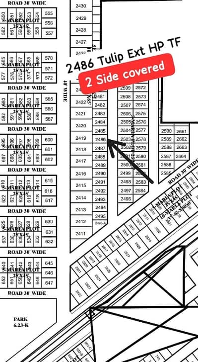 Good Location Residential Plot For Sale In Park View City - Tulip Extension Block Lahore