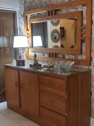 Pure white wood Diyaar wood console table