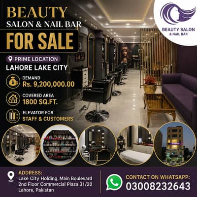 Luxury Beauty Salon for Sale/Beauty Salon & Nail Bar Business for Sale