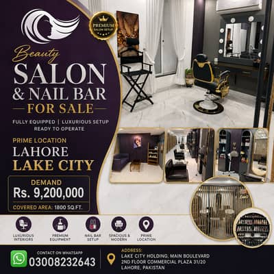 Luxury Beauty Salon for Sale/Beauty Salon & Nail Bar Business for Sale